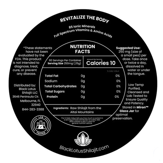 Black Lotus | Pure Shilajit Resin | 20 Grams