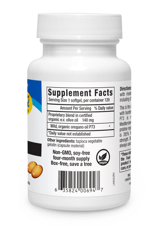 North American Herb and Spice Oreganol Super Strength P73-Label