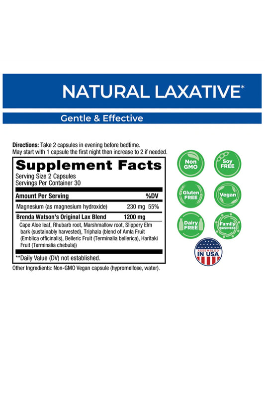 Vital Planet Vital Lax 100 Capsules Label