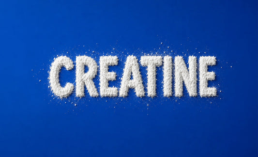 Creatine word on a blue  background