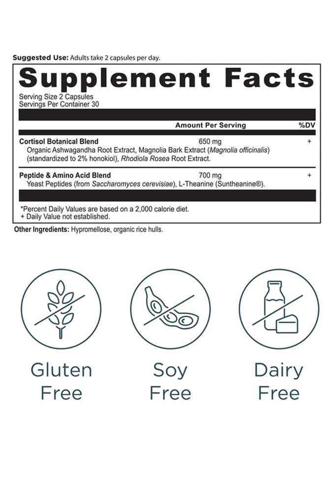 Ancient Nutrition | Active Peptides Cortisol | 60 Capsules