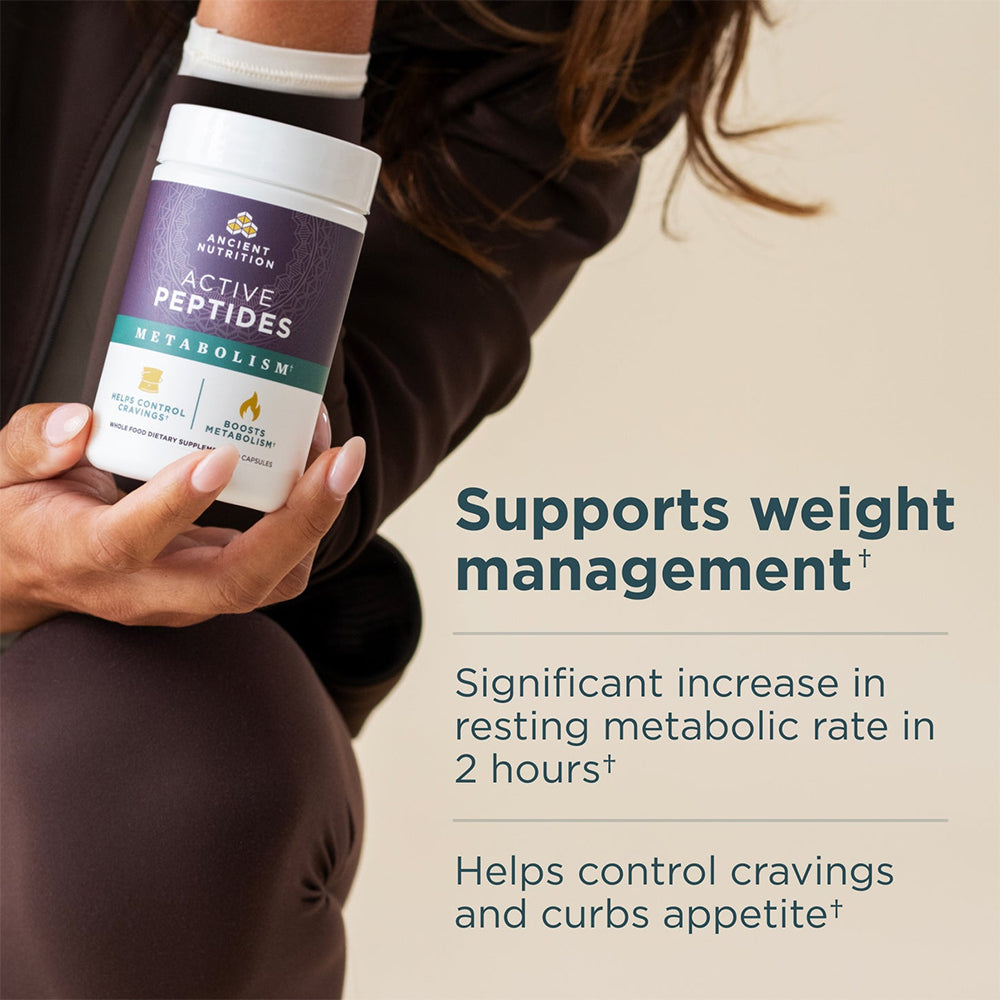 Ancient Nutrition | Active Peptides Metabolism | 60 Capsules