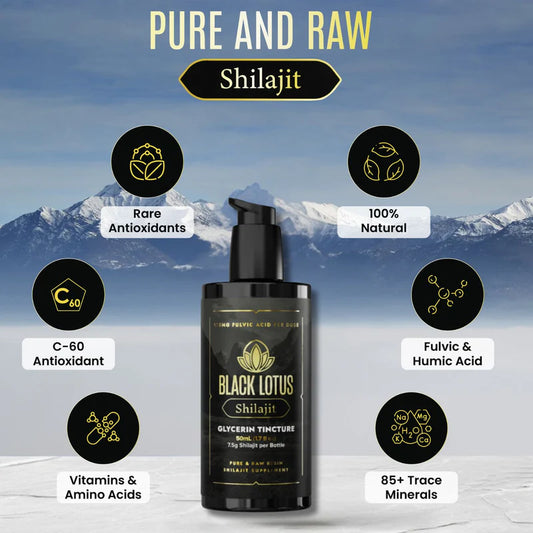 Black Lotus Shilajit Tincture Lab Pure and Raw