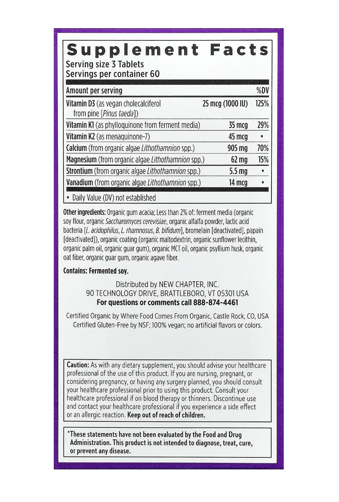 New Chapter Bone Strength Label