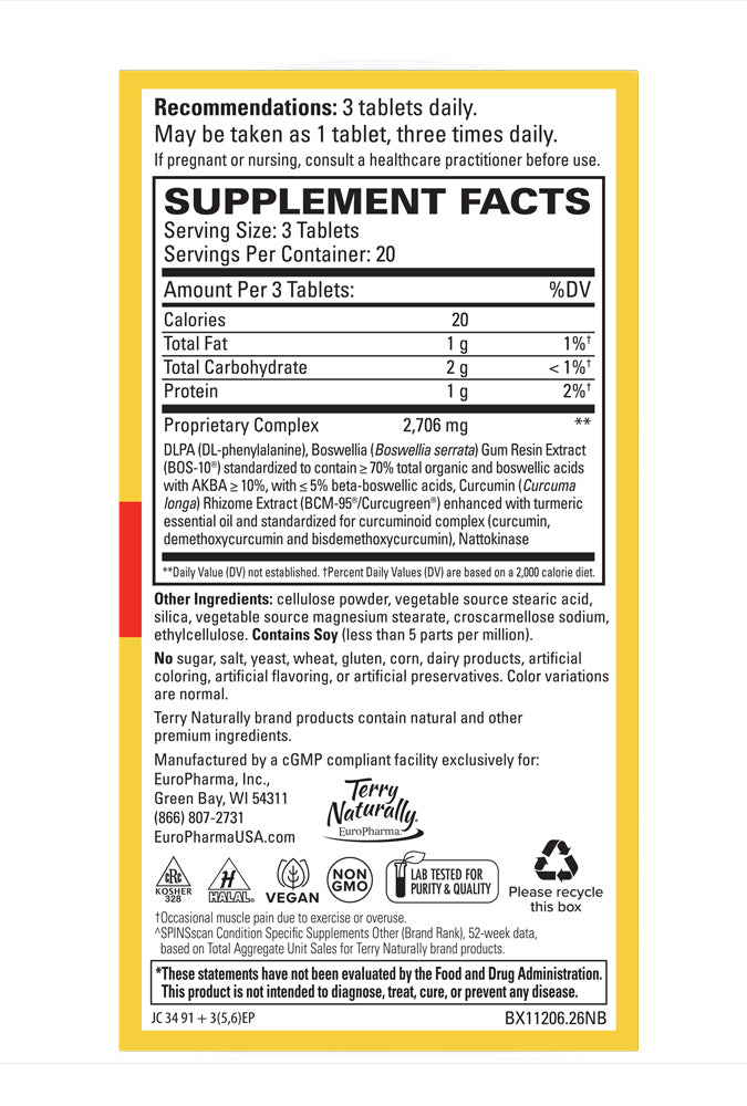 Terry Naturally | Curamin® Extra Stength | Pain Relief