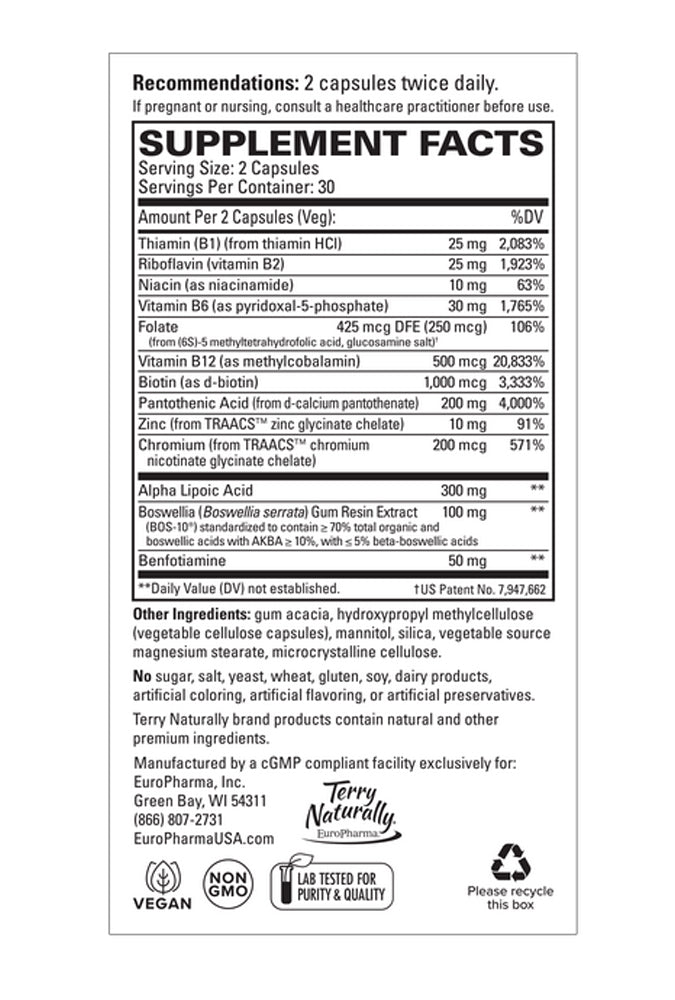 Terry Naturally - Healthy Feet and Nerves - Label