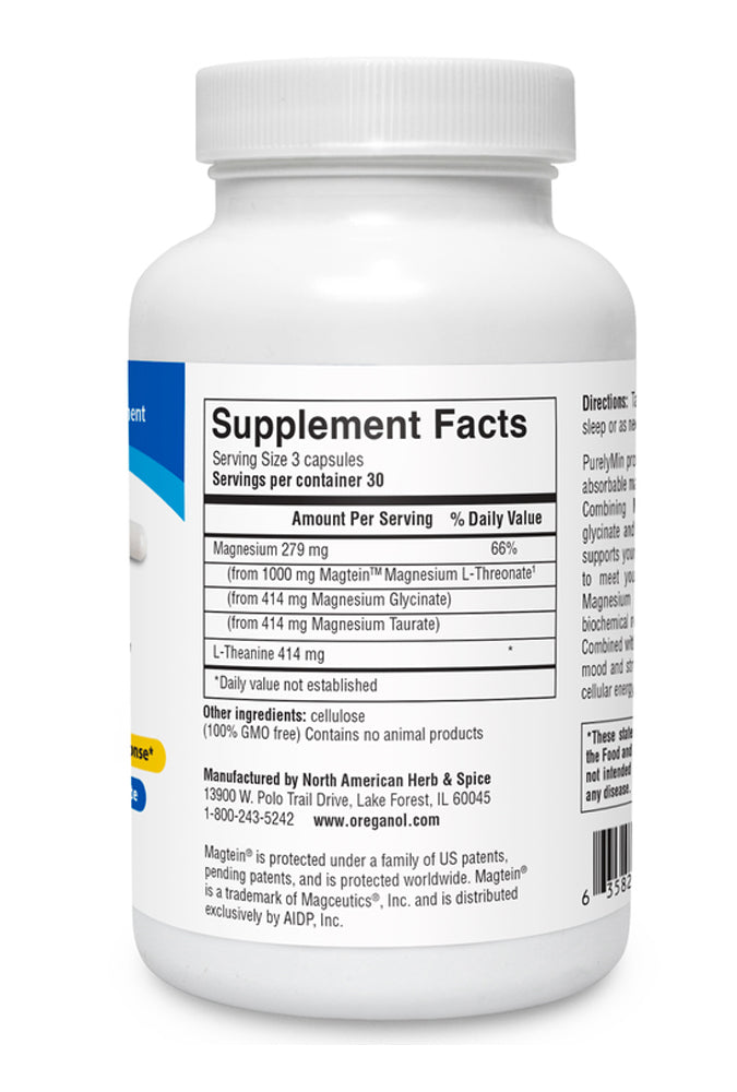 The North American Herb and Spice Purely Min Magnesium Label