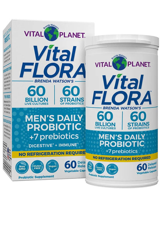 Vital Planet | Vital Flora Men’s Probiotic - Shelf Stable | 30 or 60 Capsules