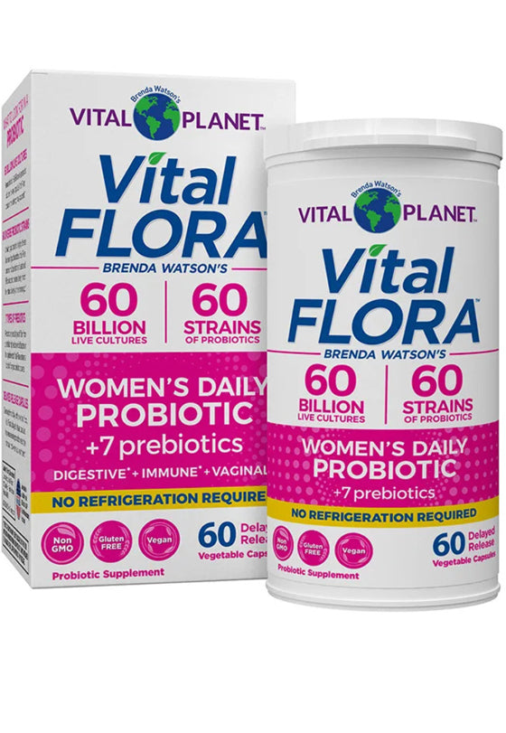 Vital Planet | Vital Flora Womens Probiotic - Shelf Stable | 30 or 60 Capsules