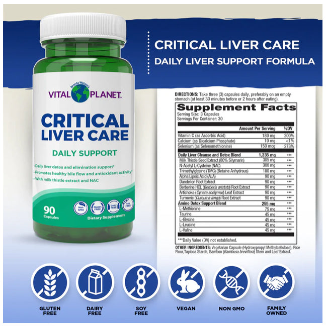 Vital Planet Critical Liver Care Label