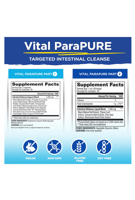 Vital Planet Vital ParaPure 14 Day 2 Part Cleanse Label